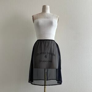 handmade dainty sheer mesh mini skirt